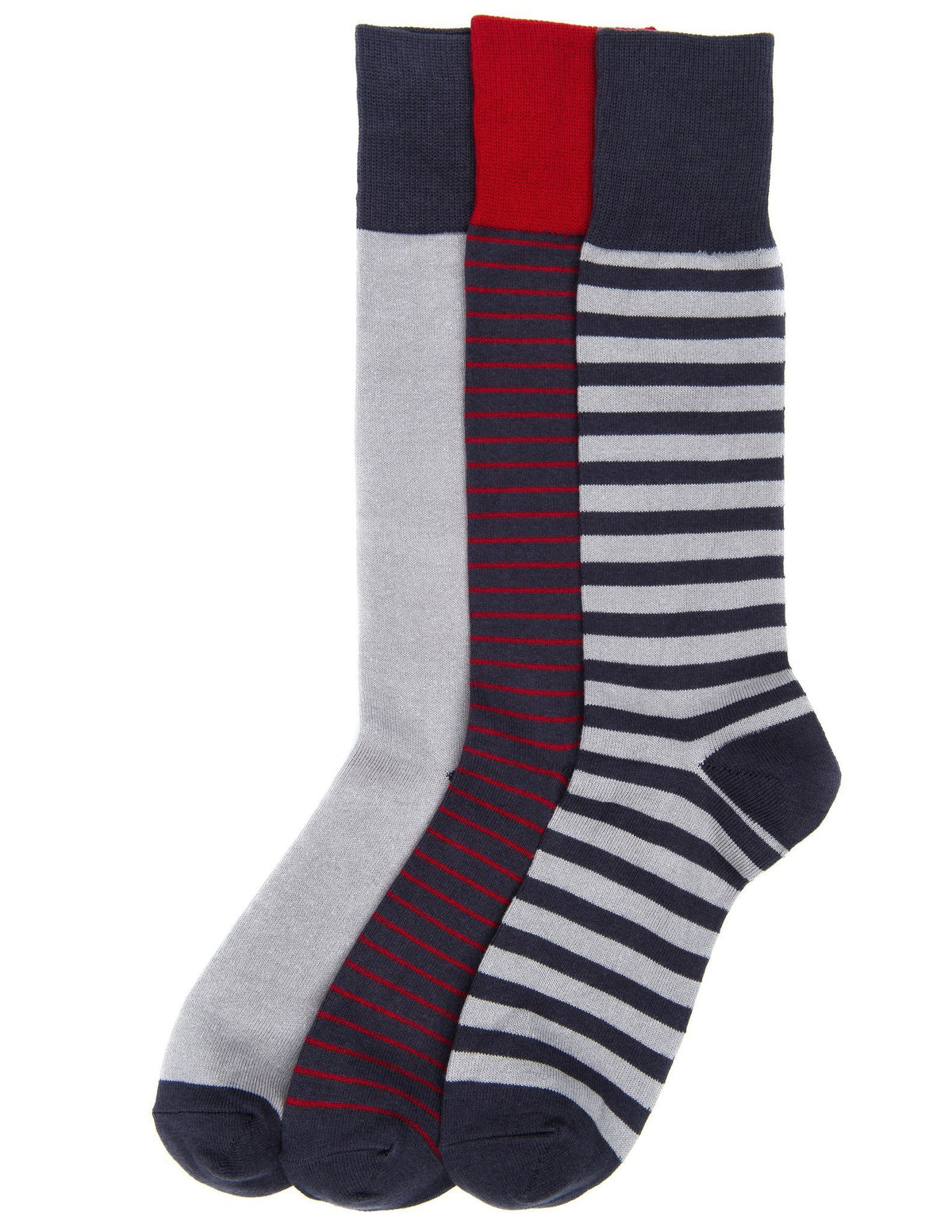 Men's Combed Cotton Dress Socks 3-Pack - Set A8