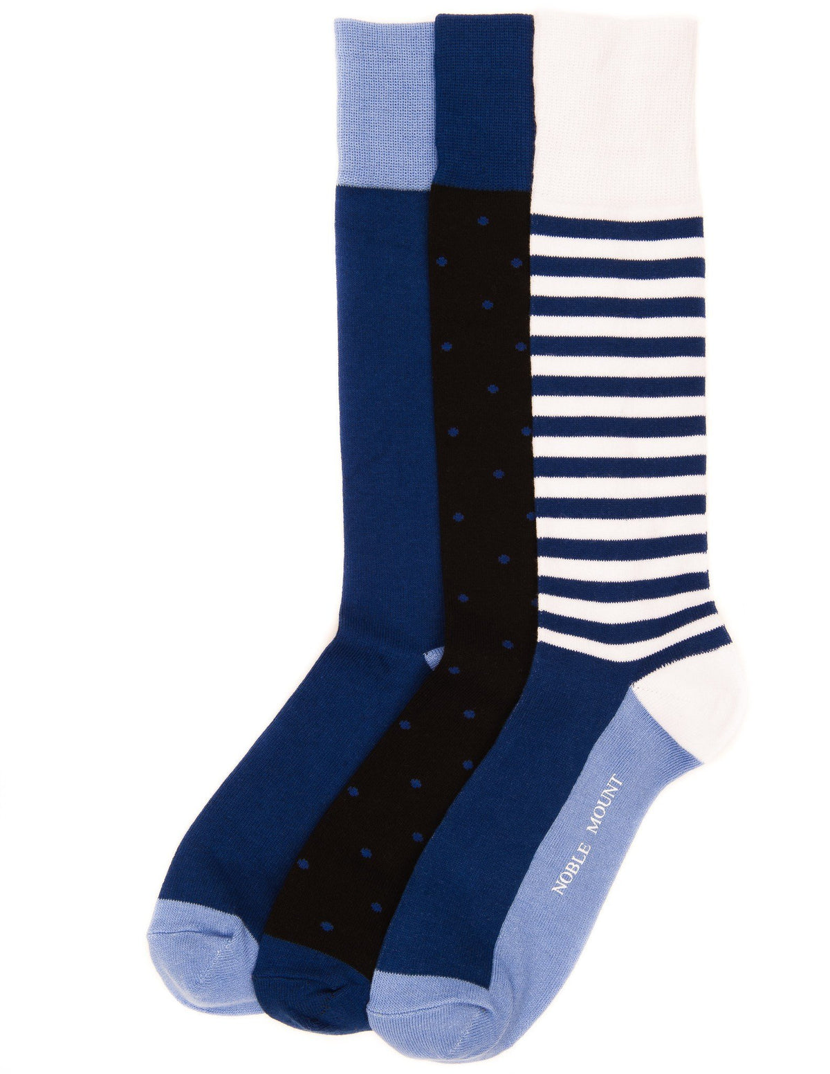 Men's Combed Cotton Dress Socks 3-Pack - Set A9