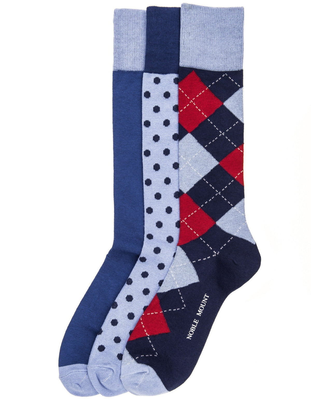 Men's Combed Cotton Dress Socks 3-Pack - Set B3