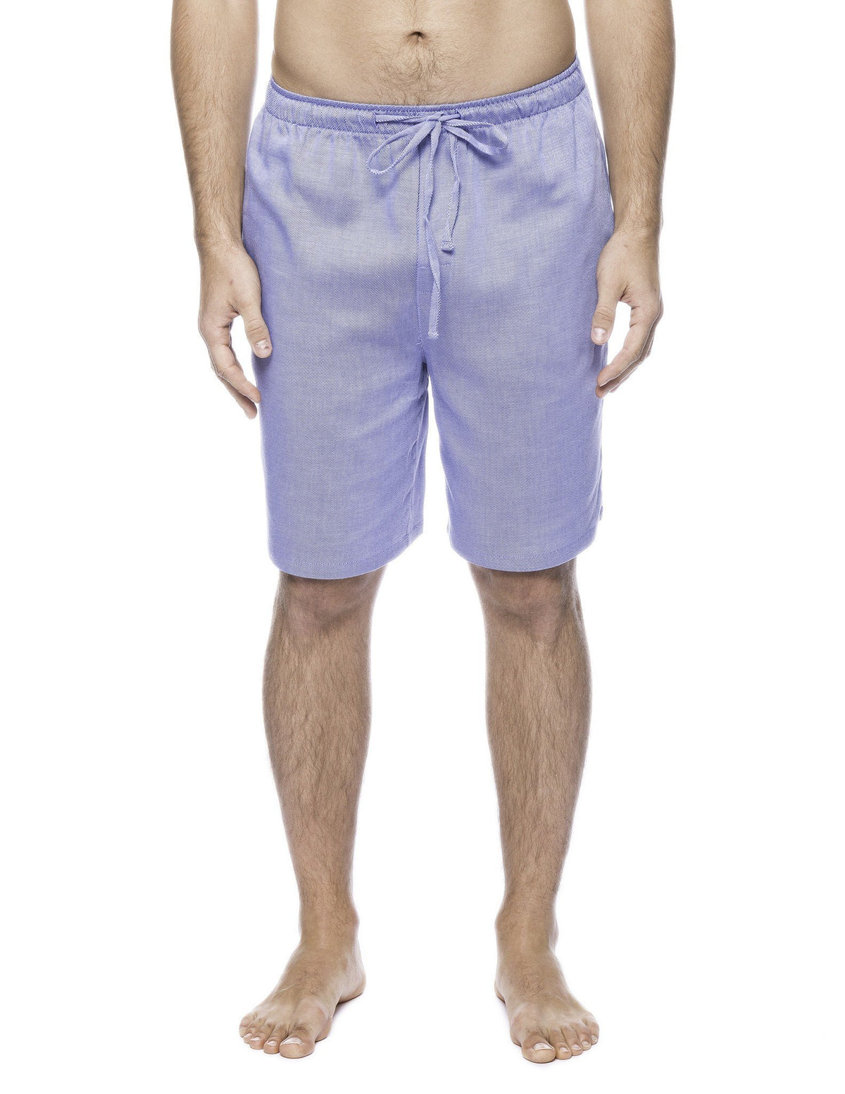 Men's 100% Woven Cotton Lounge Shorts - Blue Twill