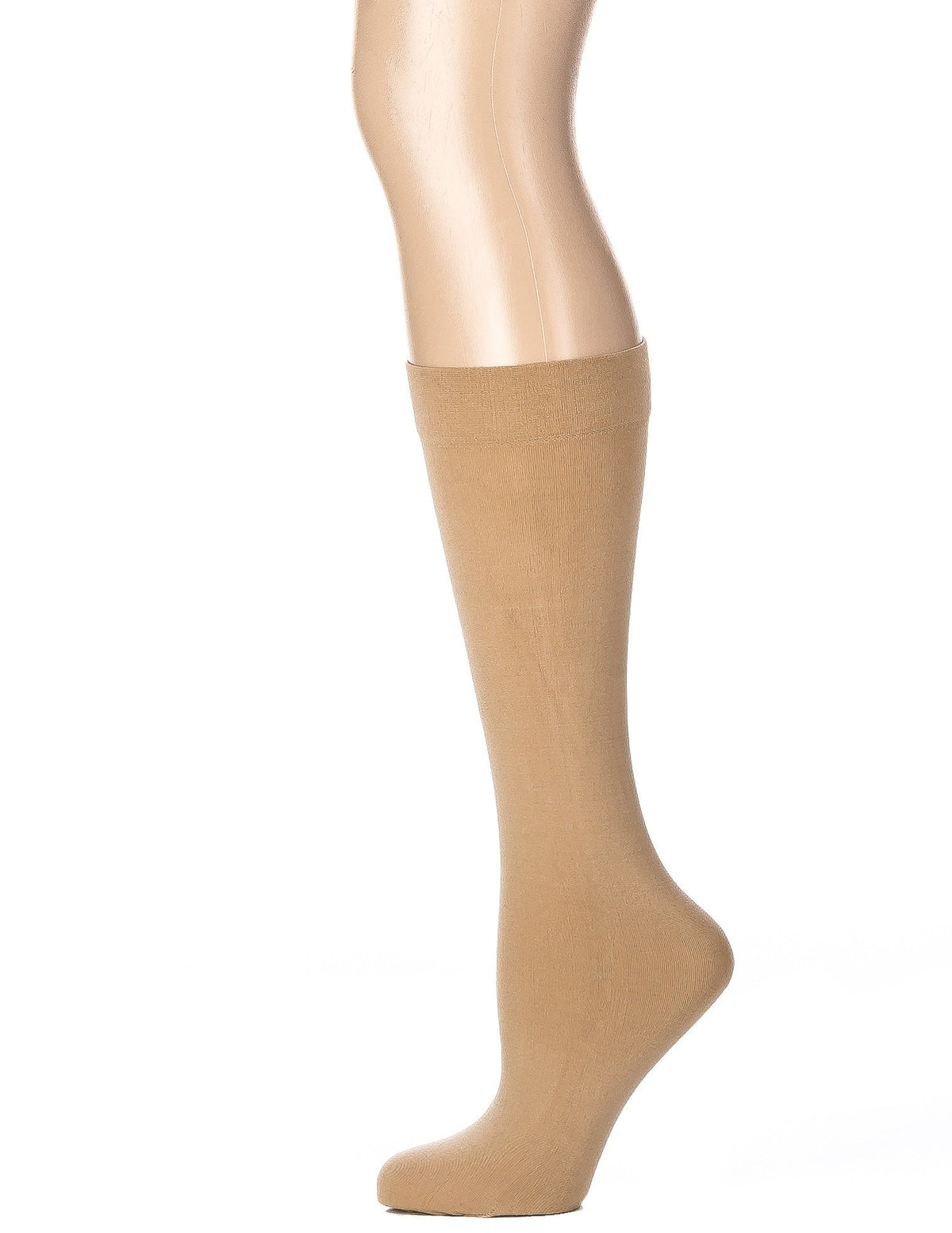 Women's Microfiber Anti-Pilling Knee-Hi Trouser Socks - Beige