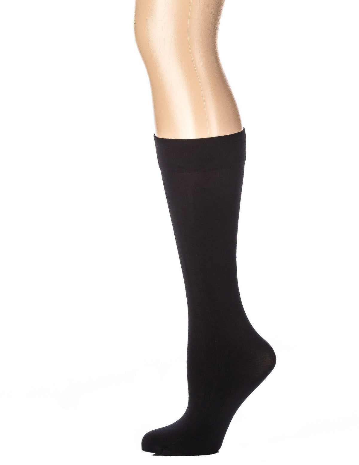Women's Microfiber Anti-Pilling Knee-Hi Trouser Socks - Black