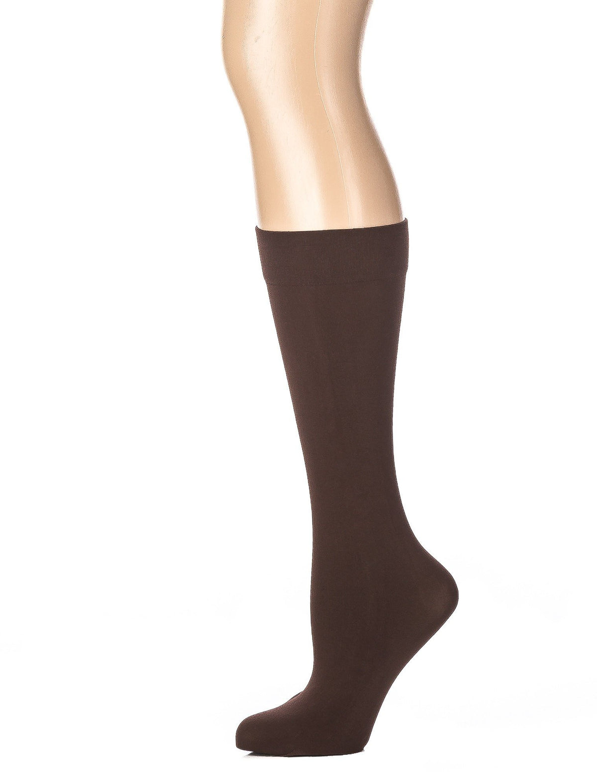 Women's Microfiber Anti-Pilling Knee-Hi Trouser Socks - Brown