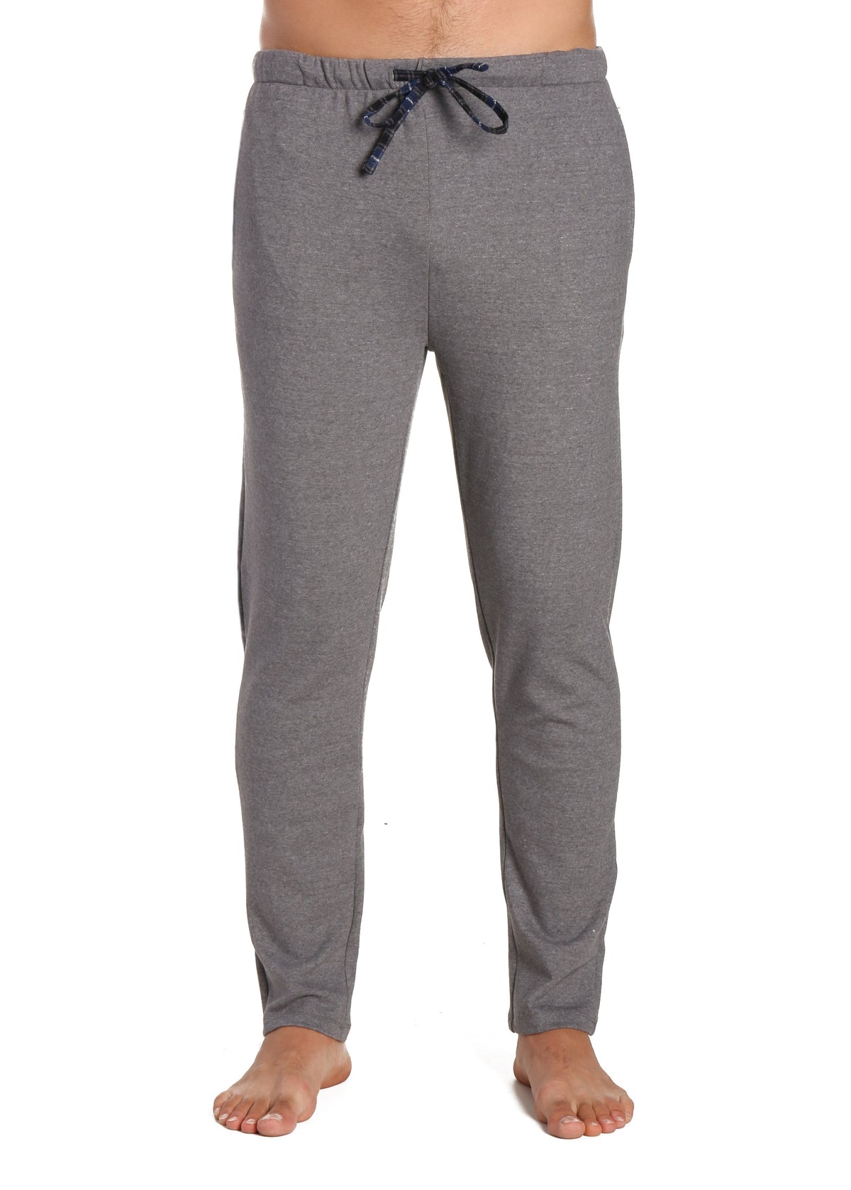 Men's Soft Brushed Rib Slim Fit Lounge Pant - Heathered Dark Grey