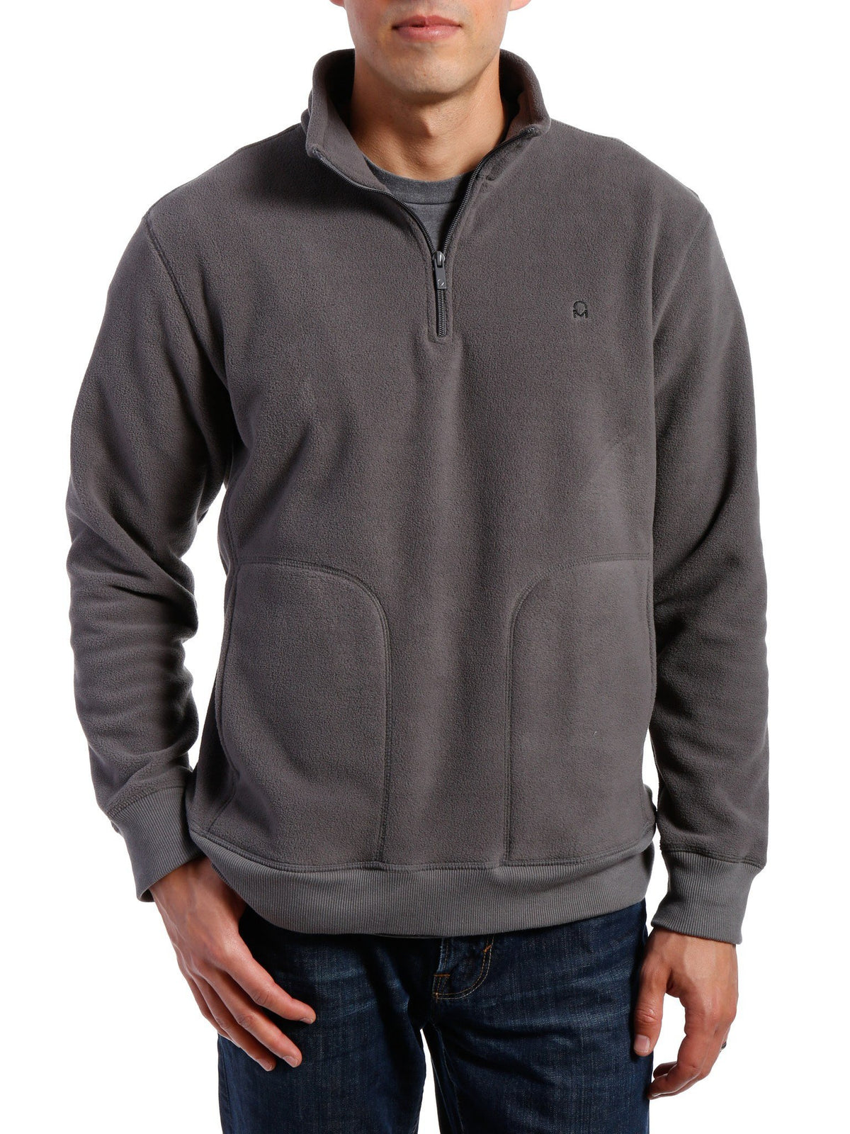 Men's Soft Fleece Half-Zip Pullover - Charcoal