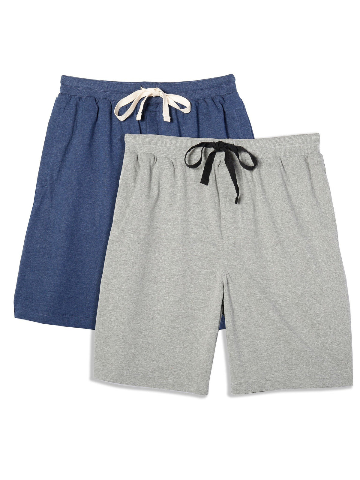 Men's 2-Pack Premium Knit Sleep/Lounge Shorts - Heather Grey/Navy