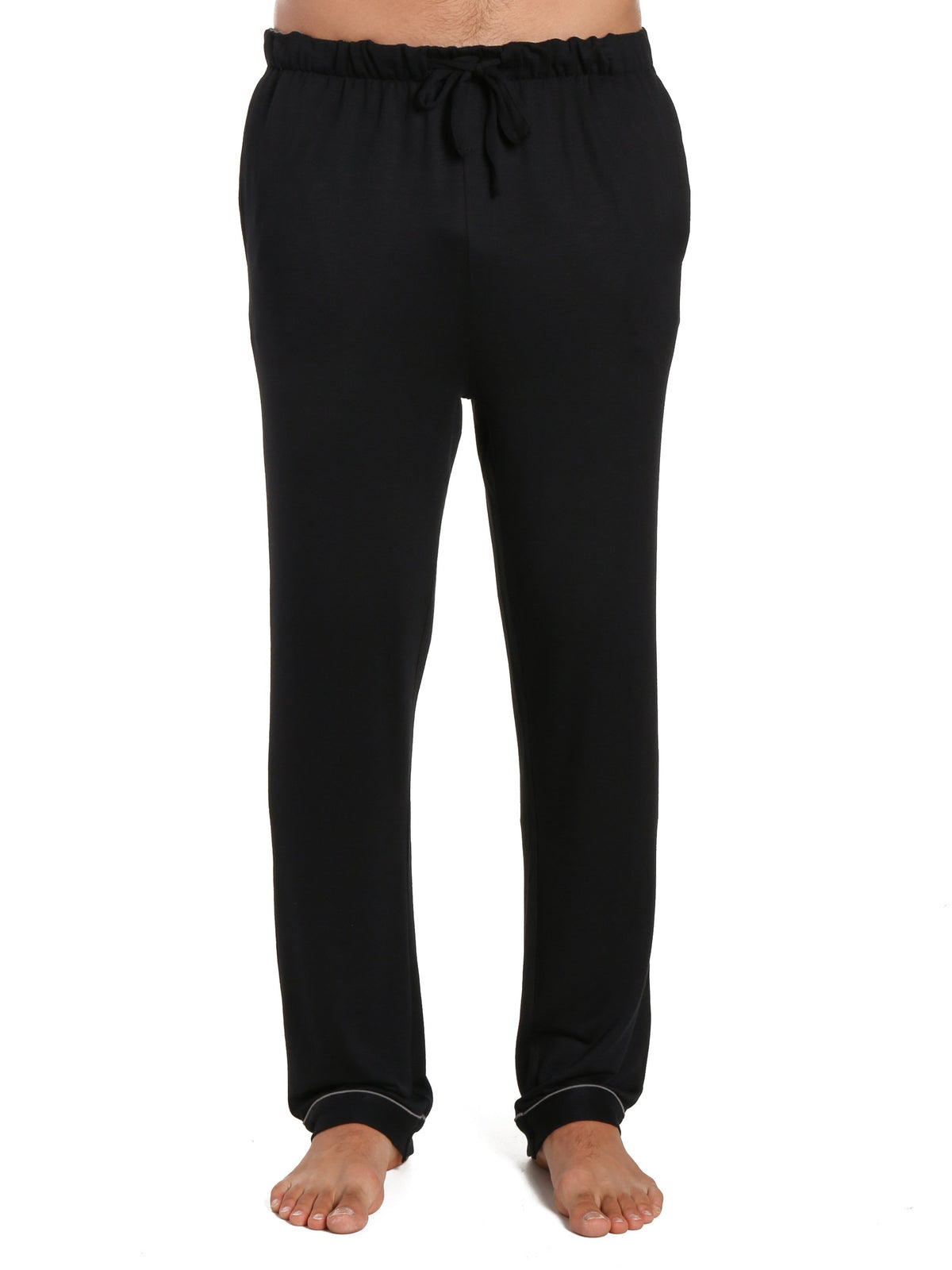 Men's Jersey Knit French Terry Lounge Pants - Black