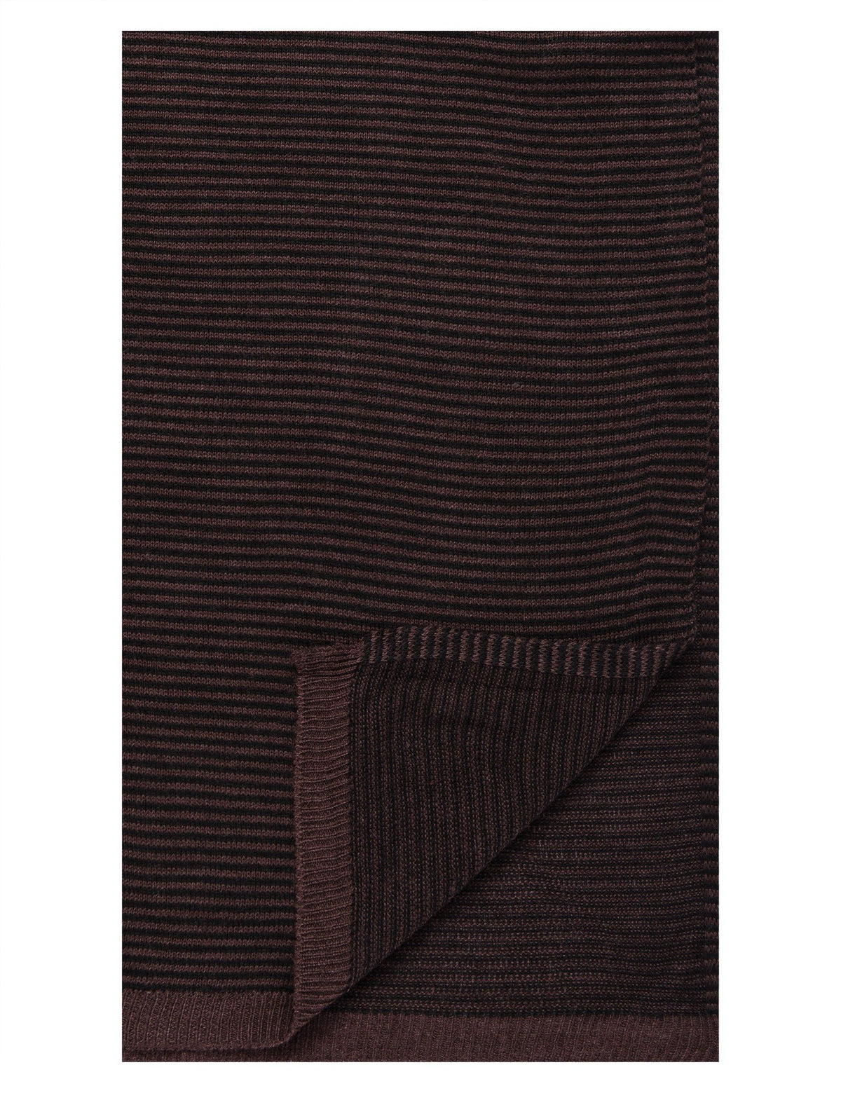 Men's Uptown Premium Knit Striped Scarf - Fig/Black