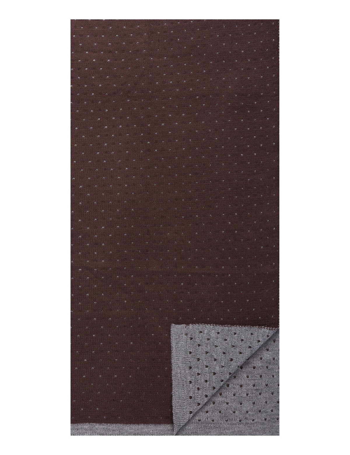 Men's Uptown Premium Knit Dot Pattern Scarf - Fig/Heather Grey