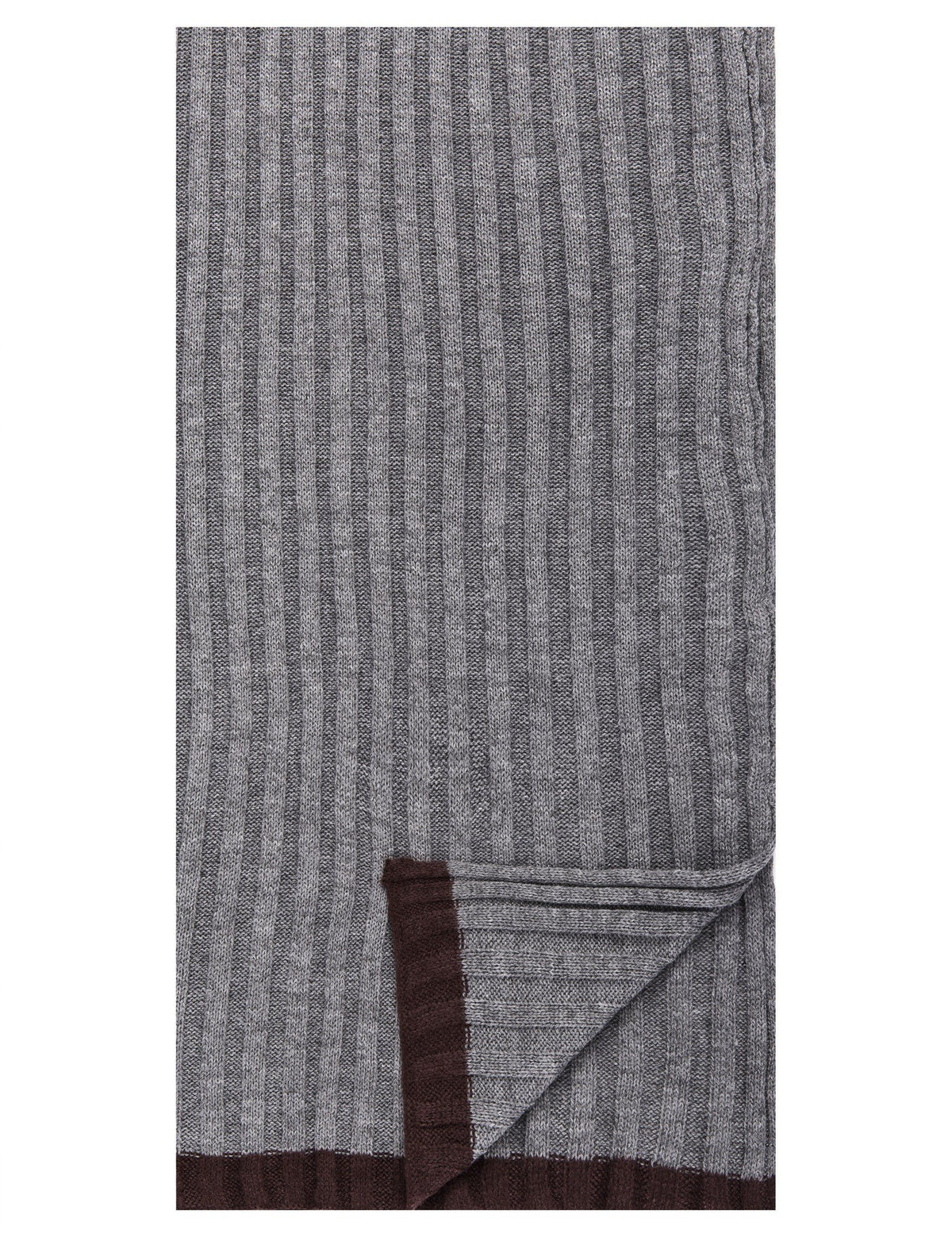 Men's Uptown Premium Knit Texture Ribbed Scarf - Heather Grey