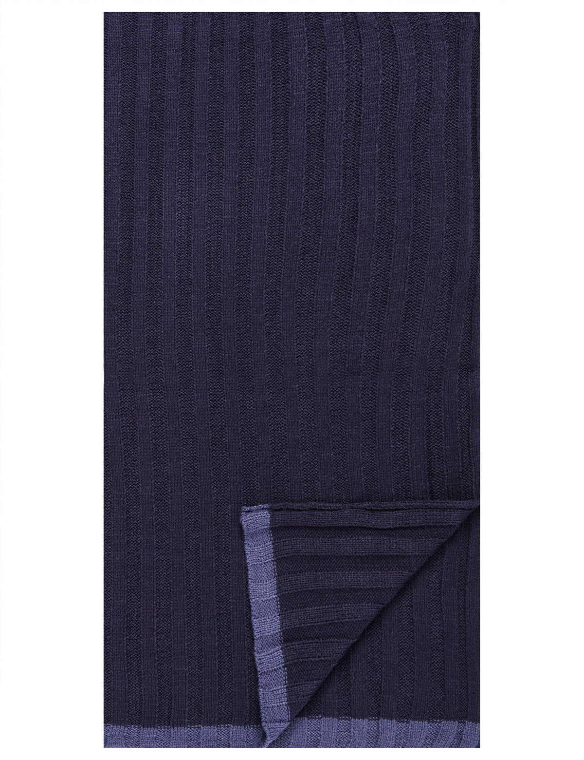 Men's Uptown Premium Knit Texture Ribbed Scarf - Navy