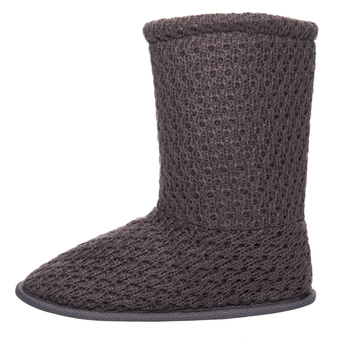 Women's Cozy Crochet Boot Slipper - Grey