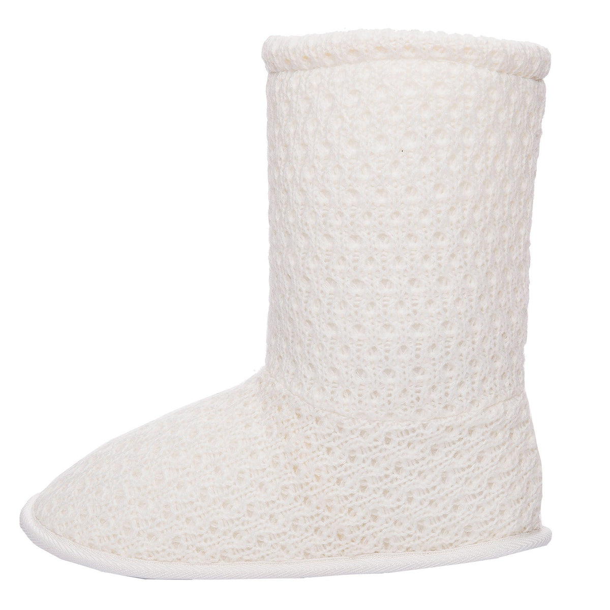Women's Cozy Crochet Boot Slipper - Ivory