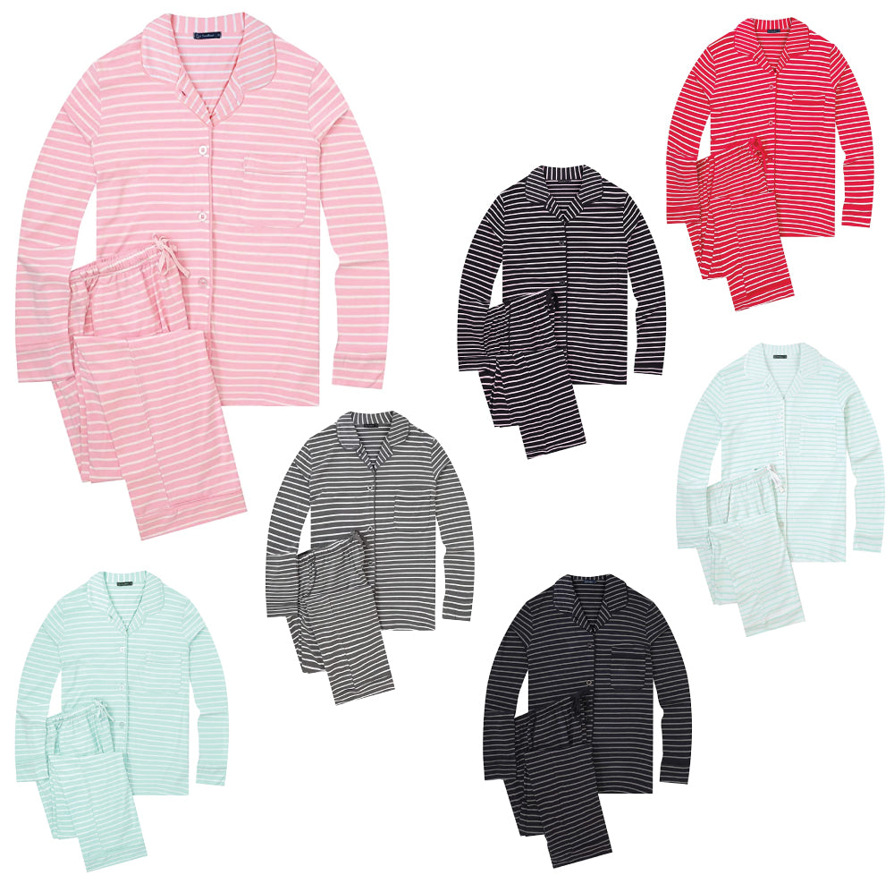 Women's Soft Knit Jersey Pajama Sets - Bulk Lot